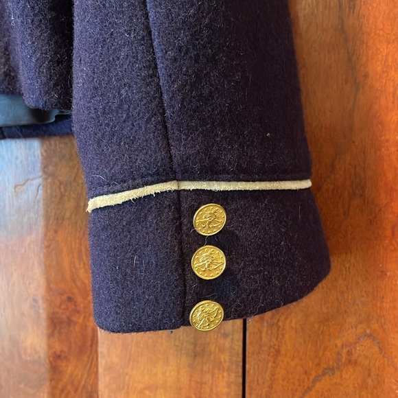 Vintage Diamond Leathers Western Suede Fringe and Bead Military Jacket - Picture 3 of 6